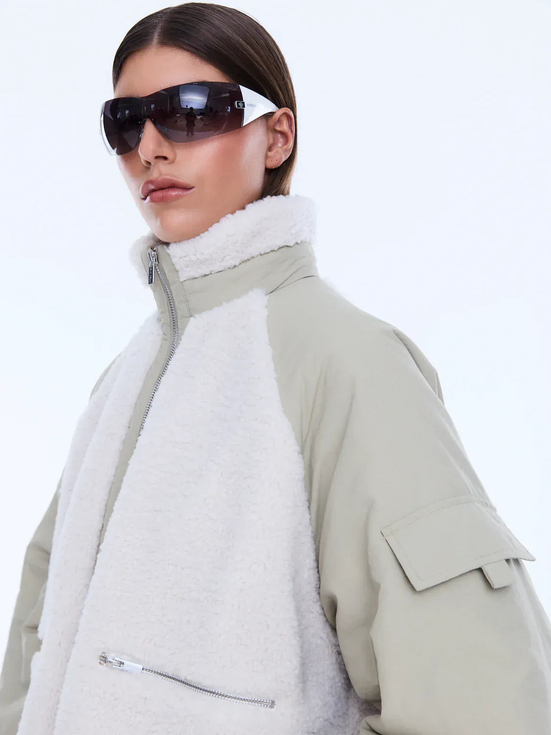 Ena Pelly Jackets - Fur/Shearing Alice Faux Fur Jacket - Bone