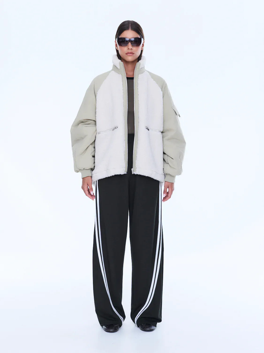 Ena Pelly Jackets - Fur/Shearing Alice Faux Fur Jacket - Bone