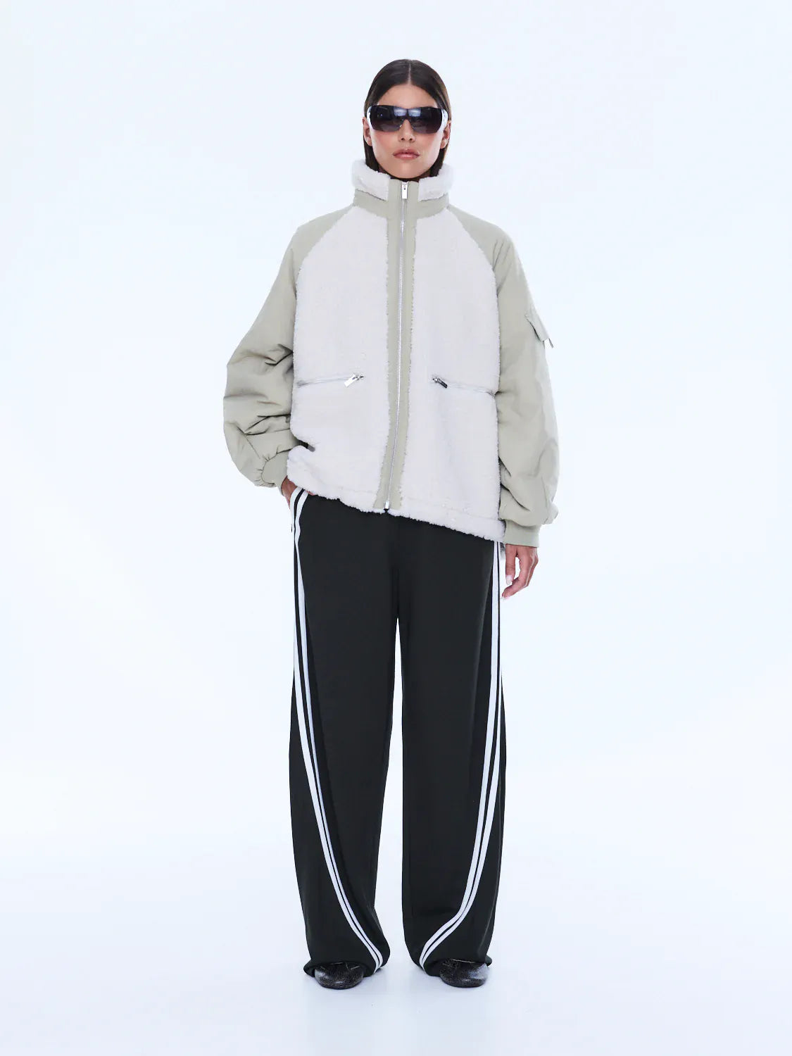 Ena Pelly Jackets - Fur/Shearing Alice Faux Fur Jacket - Bone