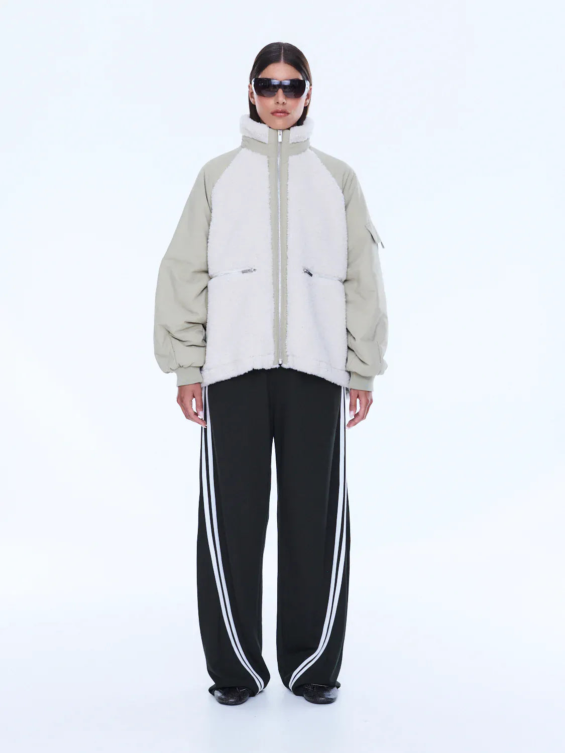 Ena Pelly Jackets - Fur/Shearing Alice Faux Fur Jacket - Bone