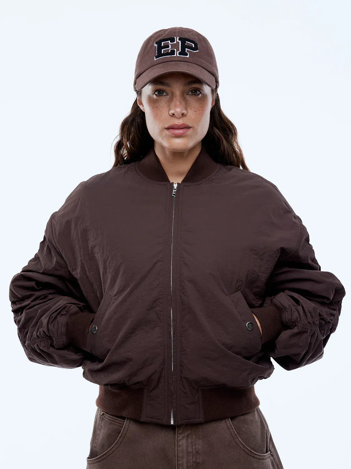 Ena Pelly Jackets - Puffer Lulu Bomber - Mocha