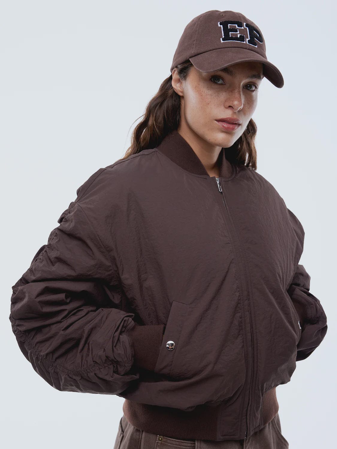 Ena Pelly Jackets - Puffer Lulu Bomber - Mocha