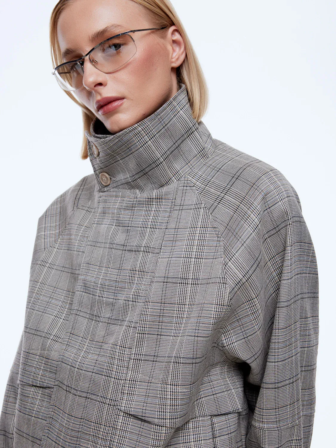 Ena Pelly Jackets Zadie Bomber Jacket - Check
