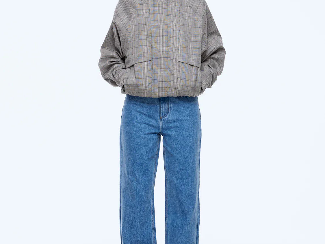 Ena Pelly Jackets Zadie Bomber Jacket - Check