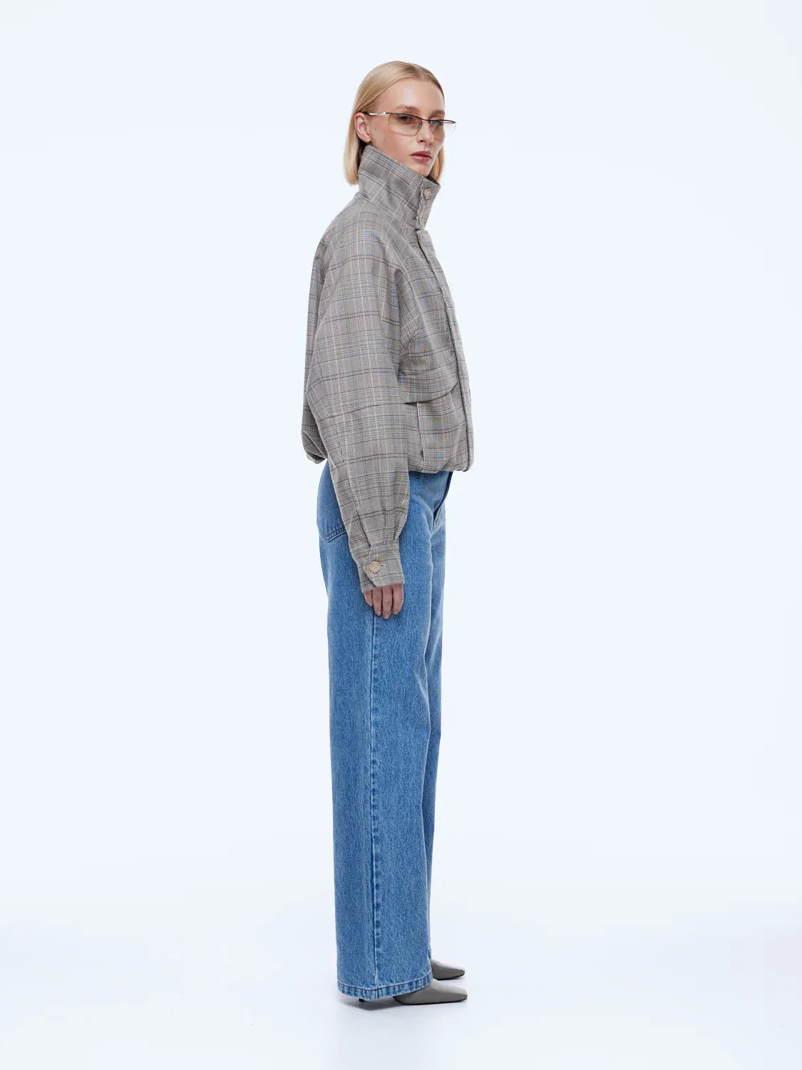 Ena Pelly Jackets Zadie Bomber Jacket - Check