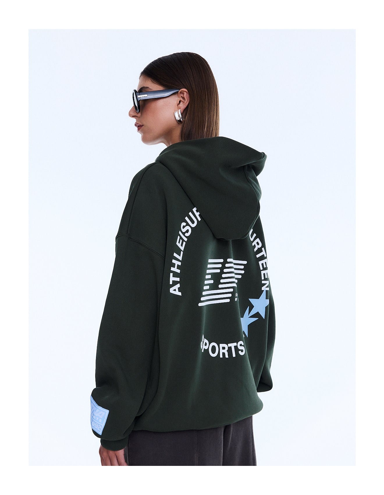 Ena Pelly Jumpers Aries Hoodie - Moss Green