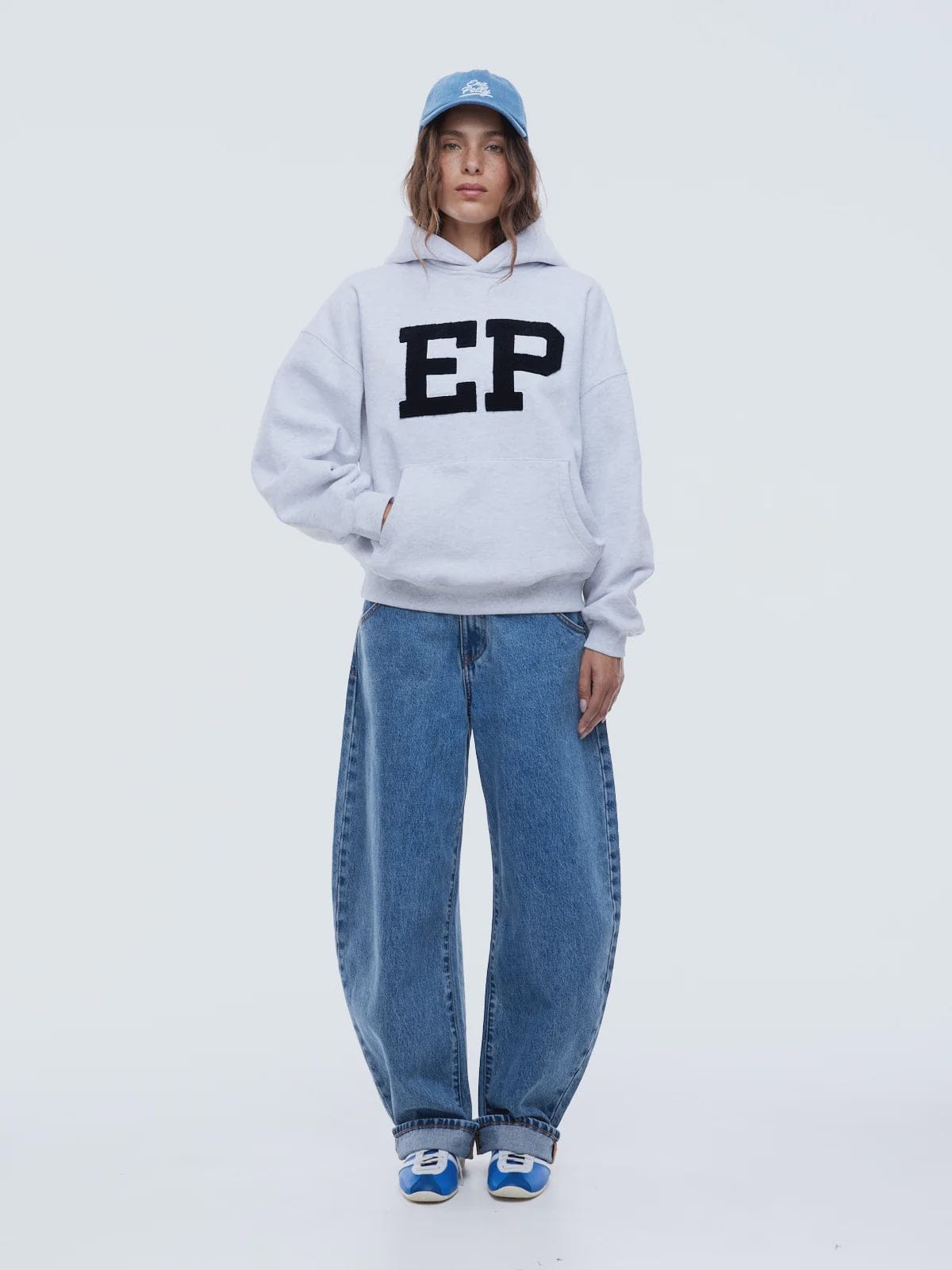 Ena Pelly Jumpers EP Hoodie - White Marle