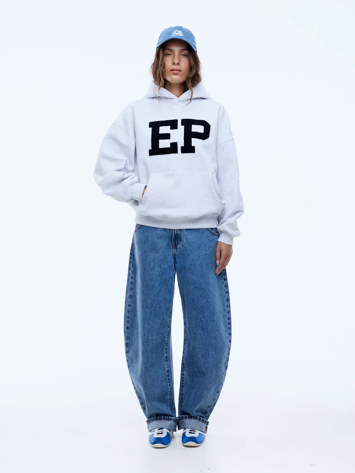 Ena Pelly Jumpers EP Hoodie - White Marle