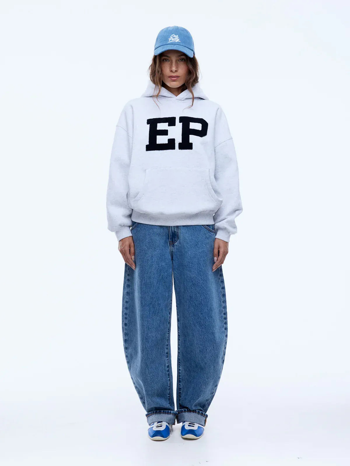 Ena Pelly Jumpers EP Hoodie - White Marle