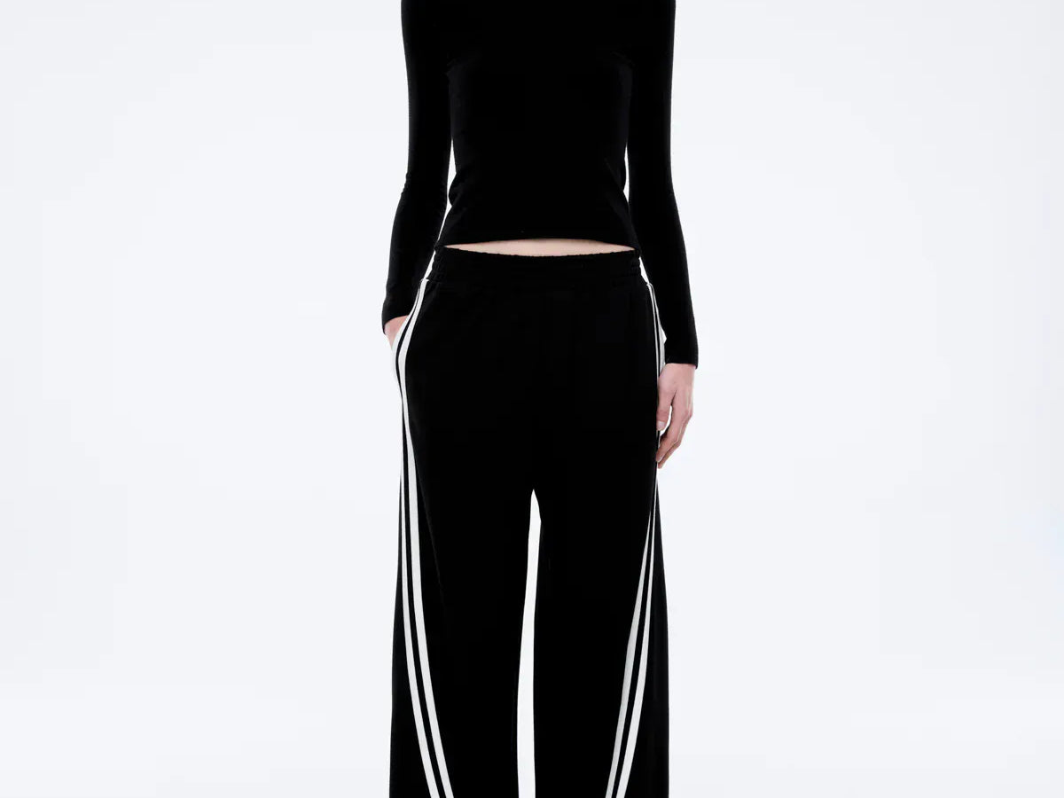 Ena Pelly Pants Valentina Stripe Pant - Black/Off White