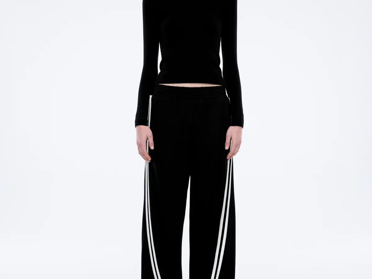 Ena Pelly Pants Valentina Stripe Pant - Black/Off White