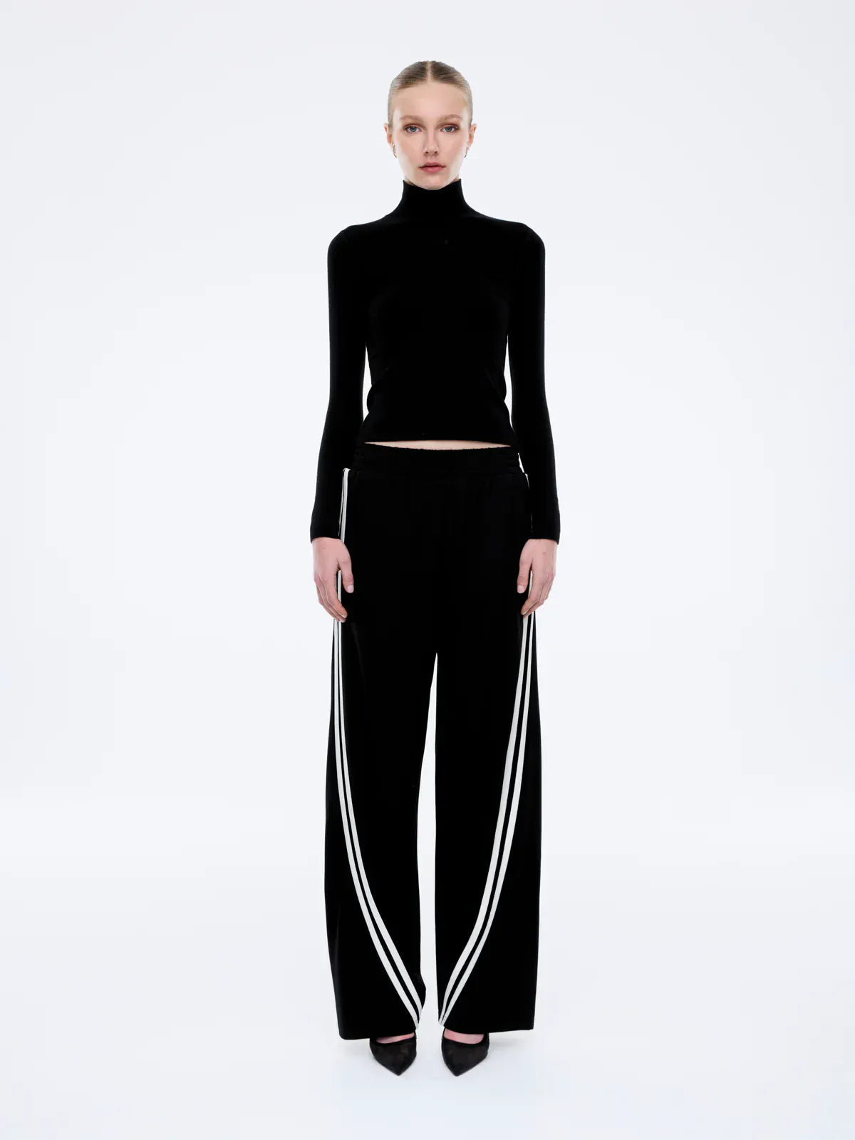 Ena Pelly Pants Valentina Stripe Pant - Black/Off White
