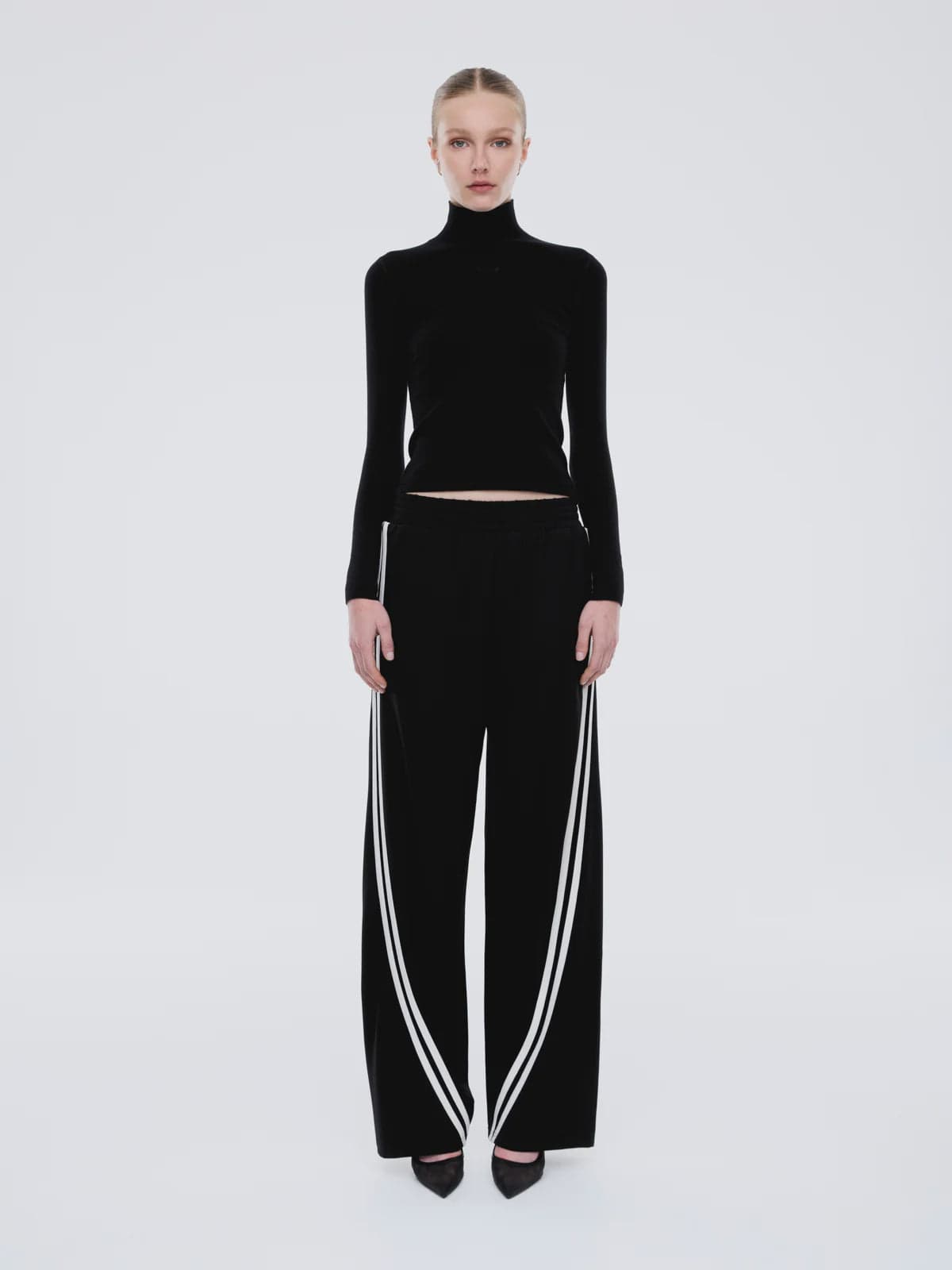 Ena Pelly Pants Valentina Stripe Pant - Black/ Off White