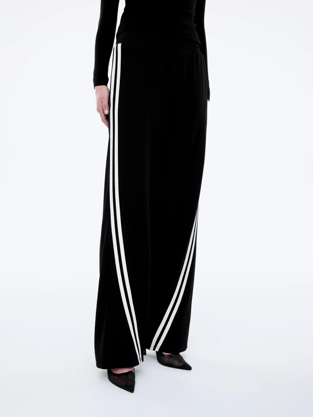 Ena Pelly Pants Valentina Stripe Pant - Black/ Off White