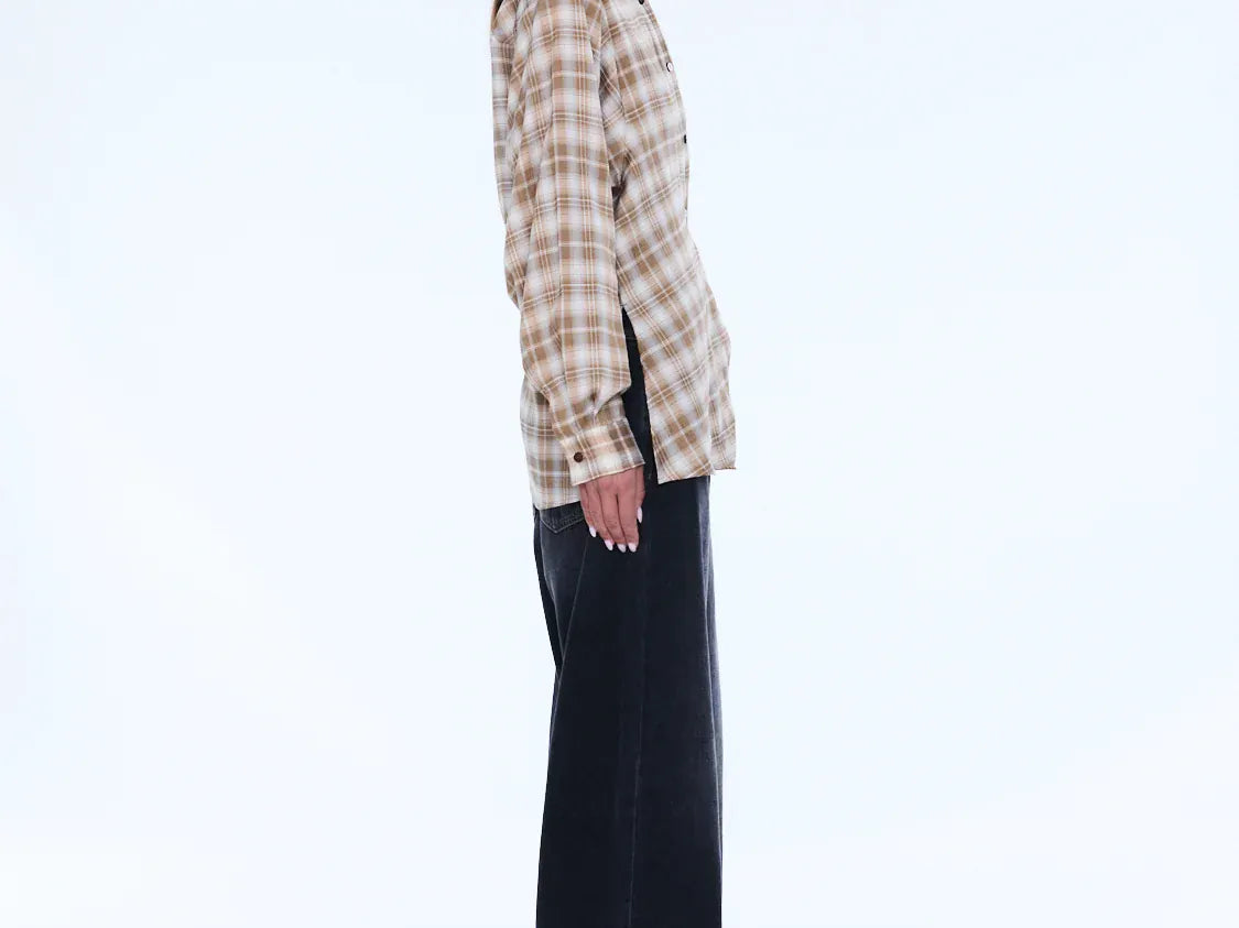 Ena Pelly Shirts Bobbi Check Shirt - Brown Check