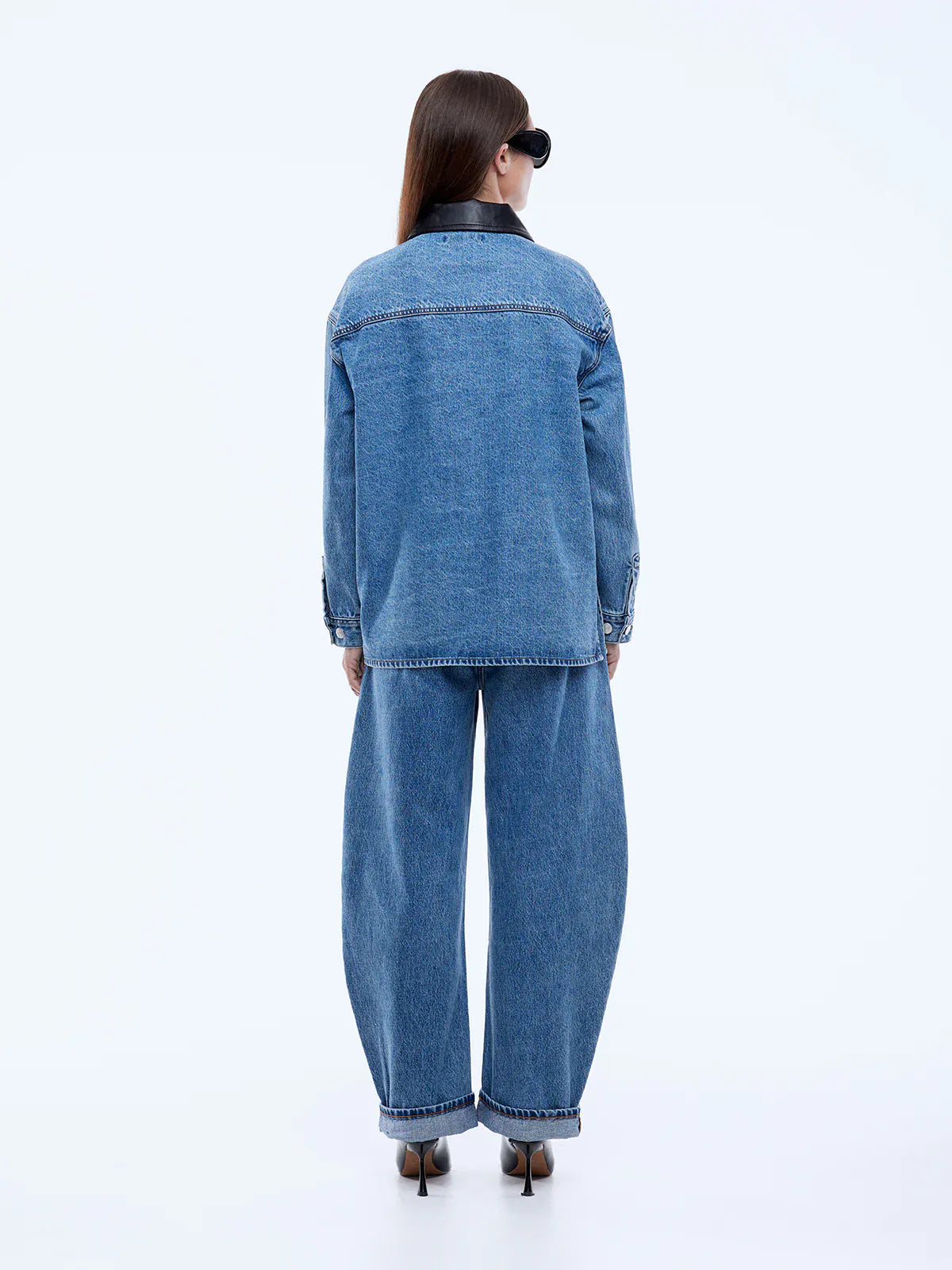 Ena Pelly Shirts Prue Overshirt - Mid Indigo