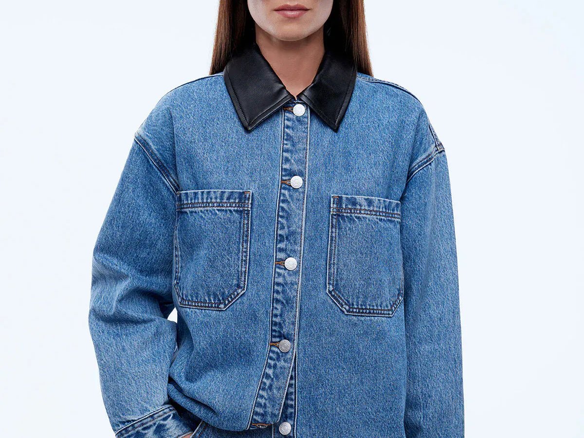 Ena Pelly Shirts Prue Overshirt - Mid Indigo