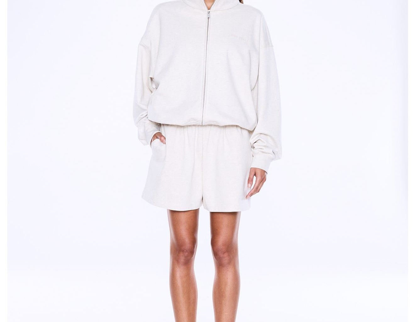 Ena Pelly Shorts - Casual Paris Teddy Short - Oat Marle