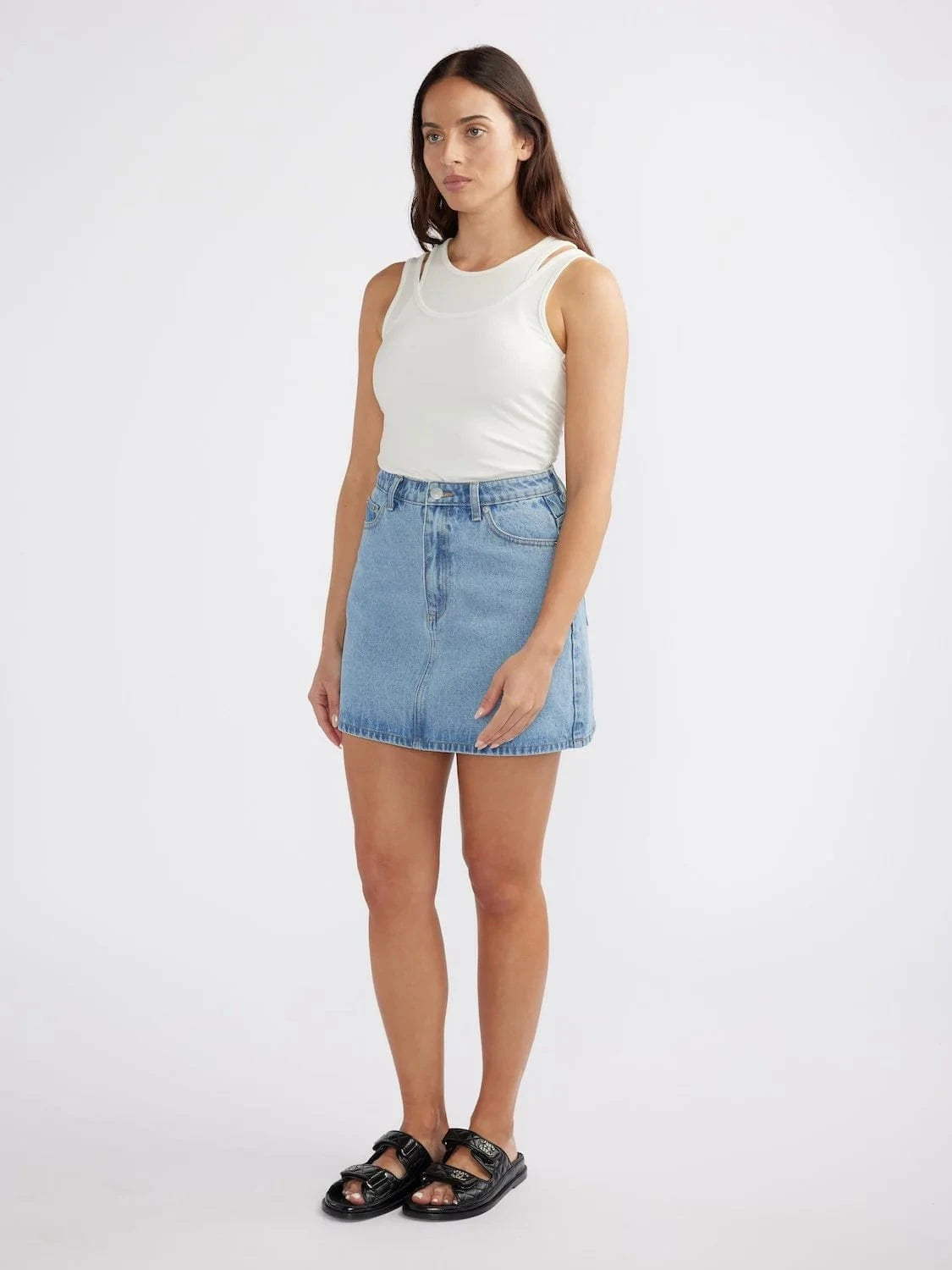 Ena Pelly Skirts - Denim Ena Pelly | Reese Denim Mini Skirt