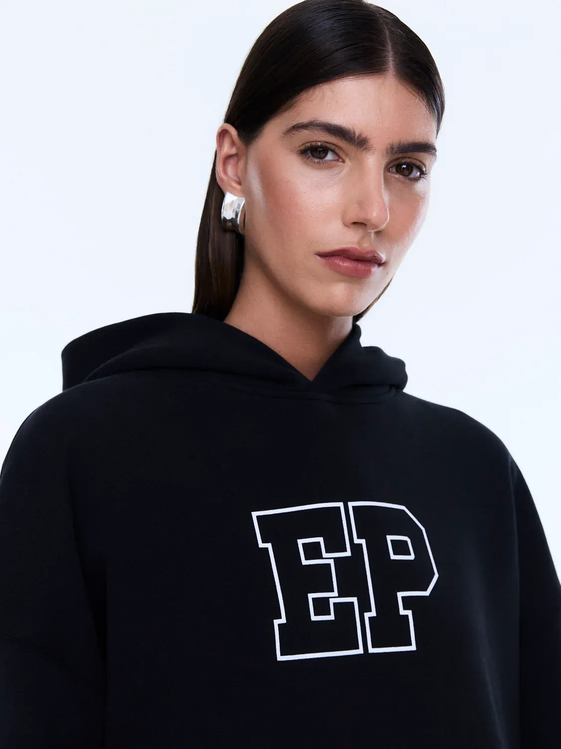 Ena Pelly Sweaters Cassie Oversized Hoodie - Black
