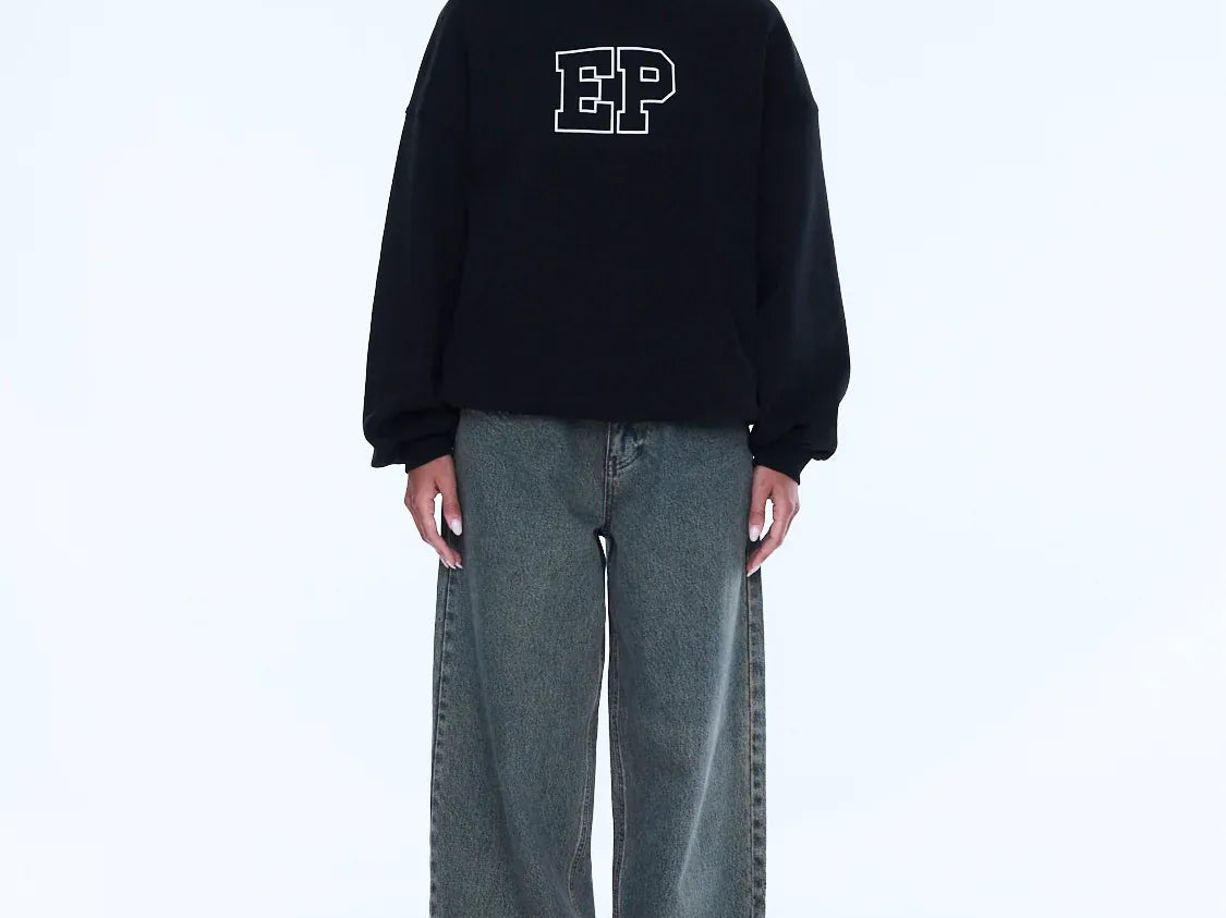 Ena Pelly Sweaters Cassie Oversized Hoodie - Black