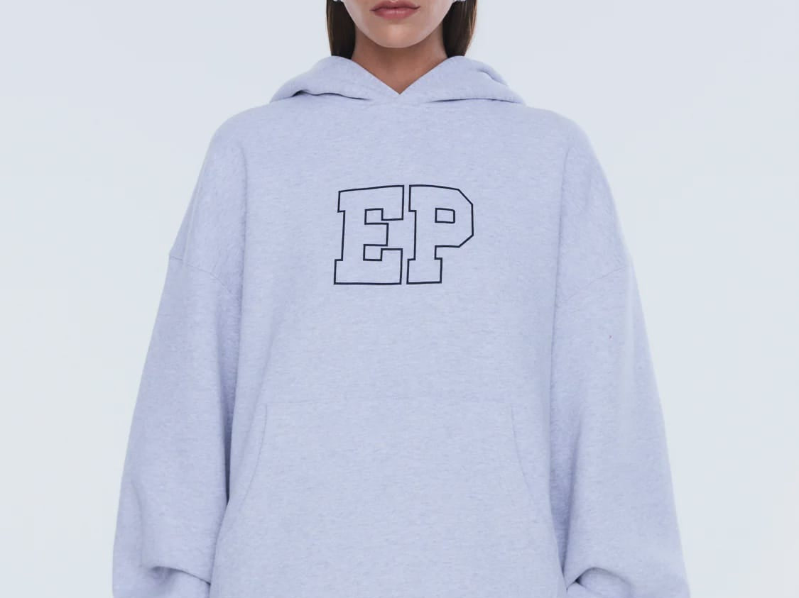 Ena Pelly Sweaters Cassie Oversized Hoodie - Mid Grey Marle