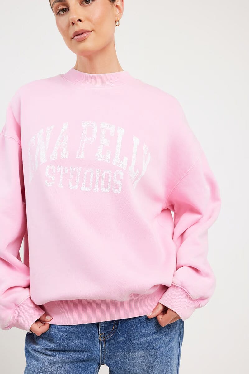 Ena Pelly Sweaters Ena Pelly | Vintage Sport Sweatshirt - Washed Pink