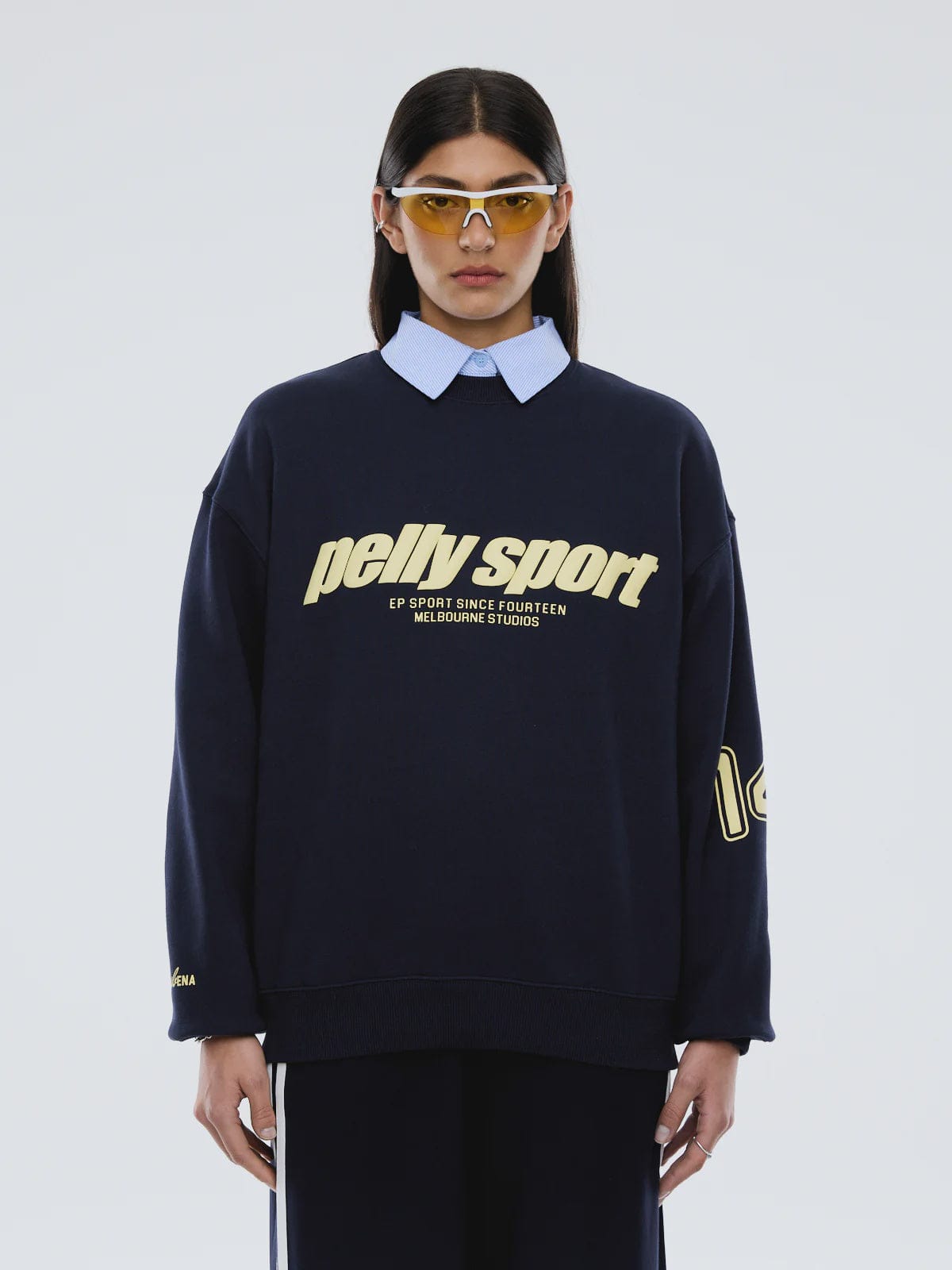 Ena Pelly Sweaters Ena Sports Sweater - Navy