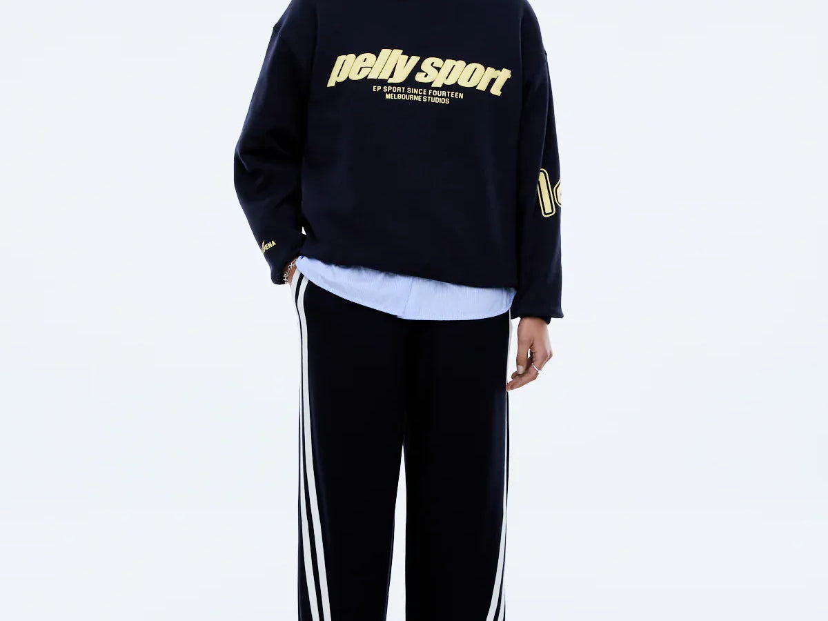 Ena Pelly Sweaters Ena Sports Sweater - Navy