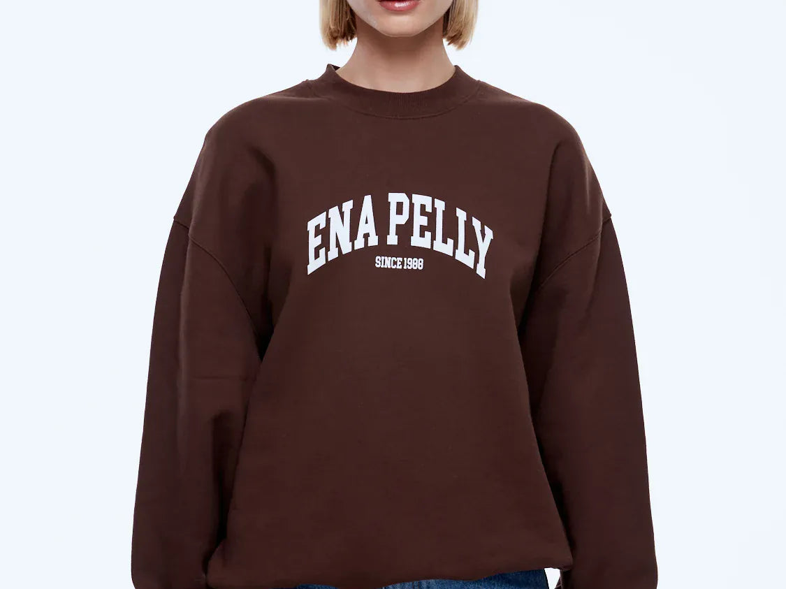 Ena Pelly Sweaters Mila Oversized Sweater - Chocolate