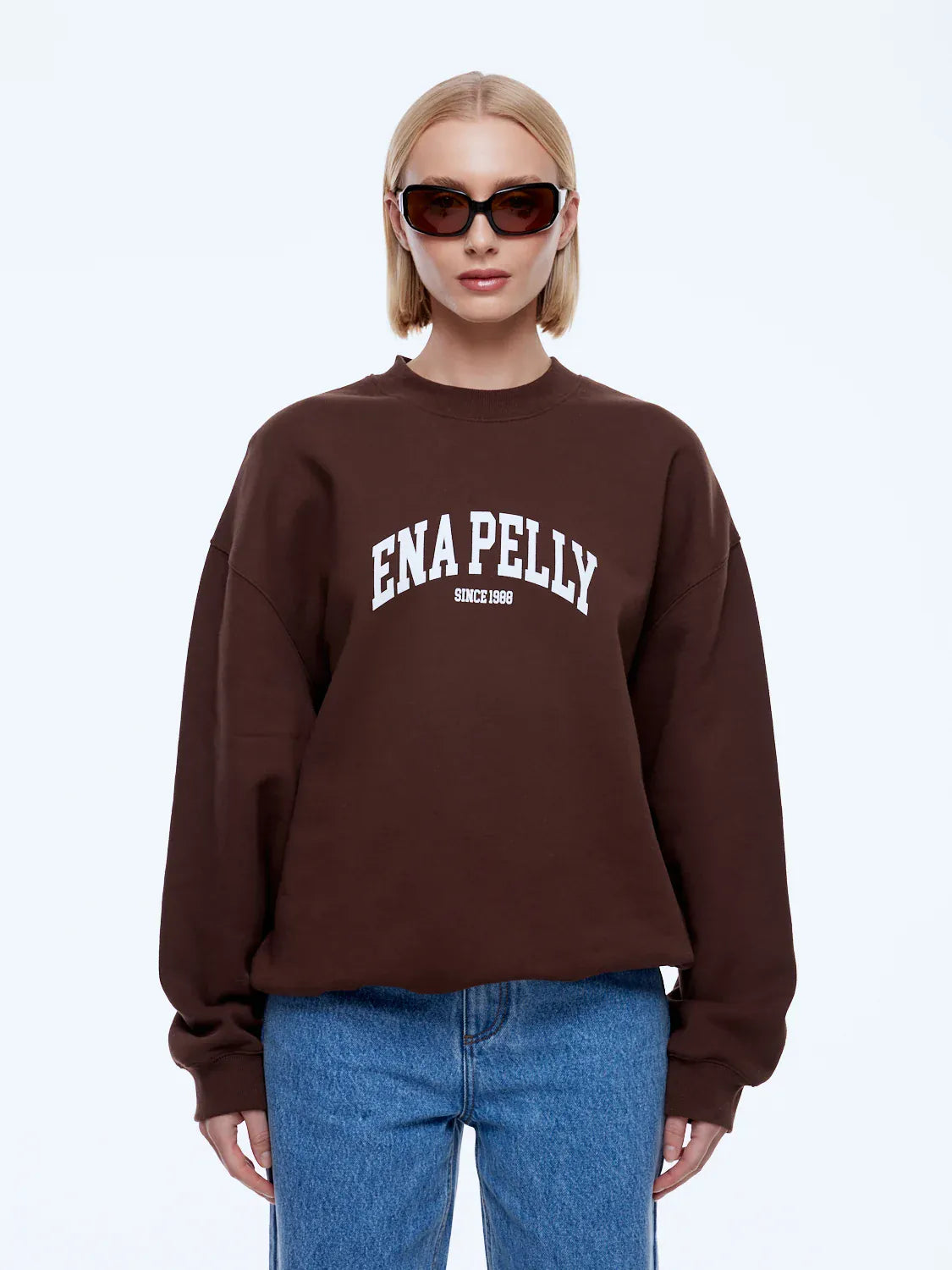 Ena Pelly Sweaters Mila Oversized Sweater - Chocolate