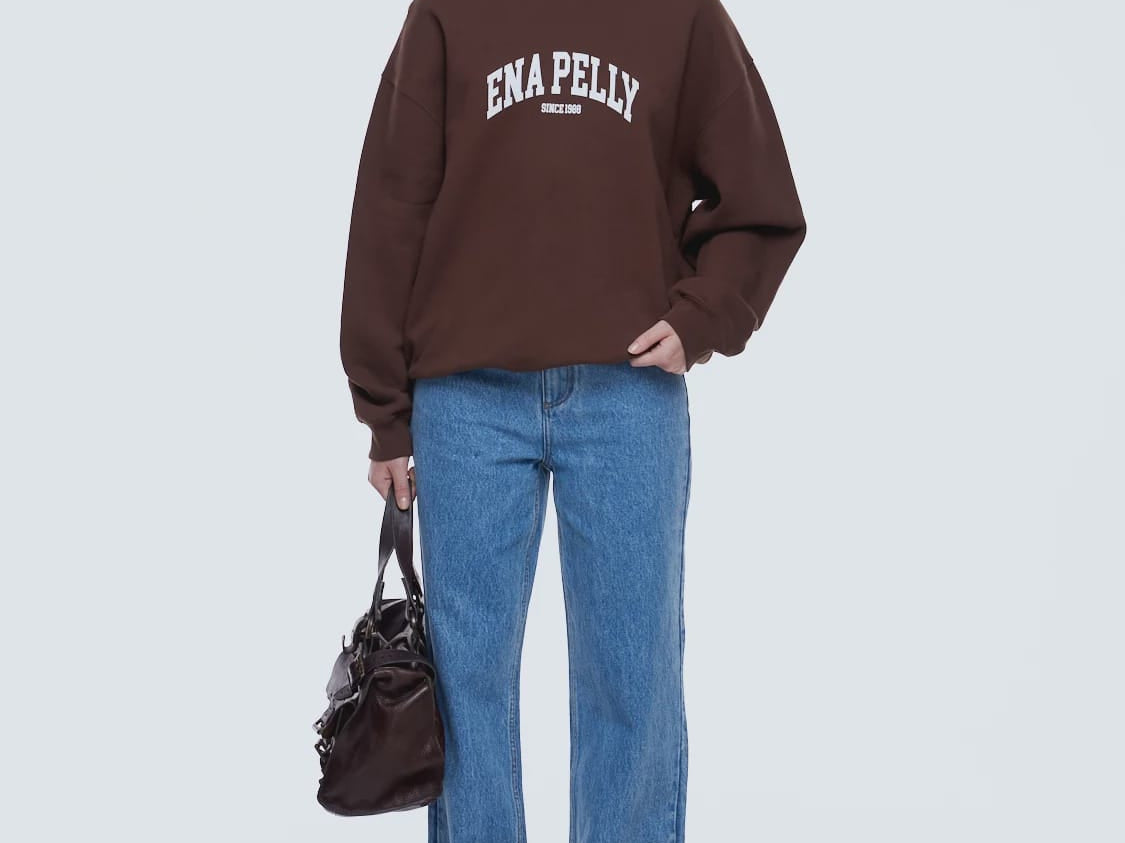 Ena Pelly Sweaters Mila Oversized Sweater - Chocolate