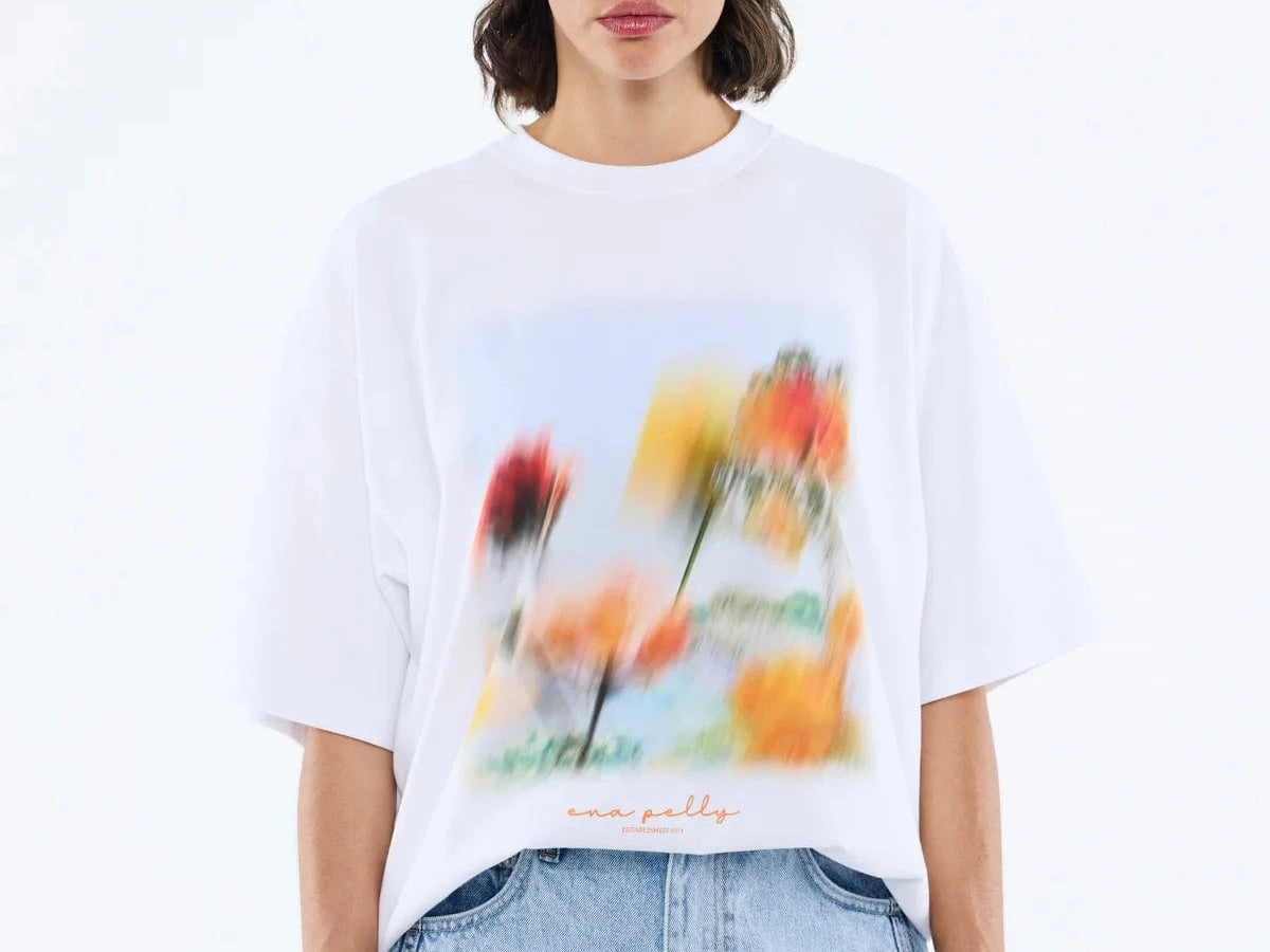 Ena Pelly Tees Blurred Daisy Frame - Vintage White