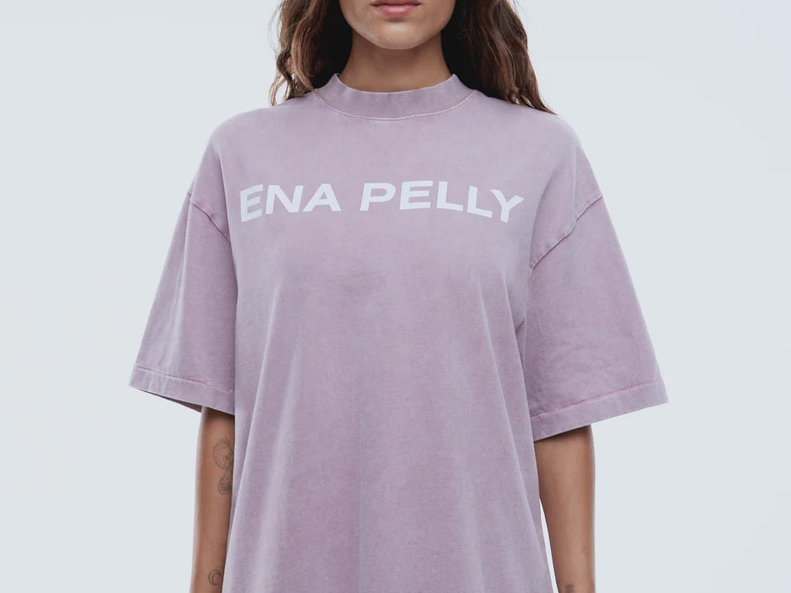 Ena Pelly Tees Chloe Oversized Tee - Vintage Rose