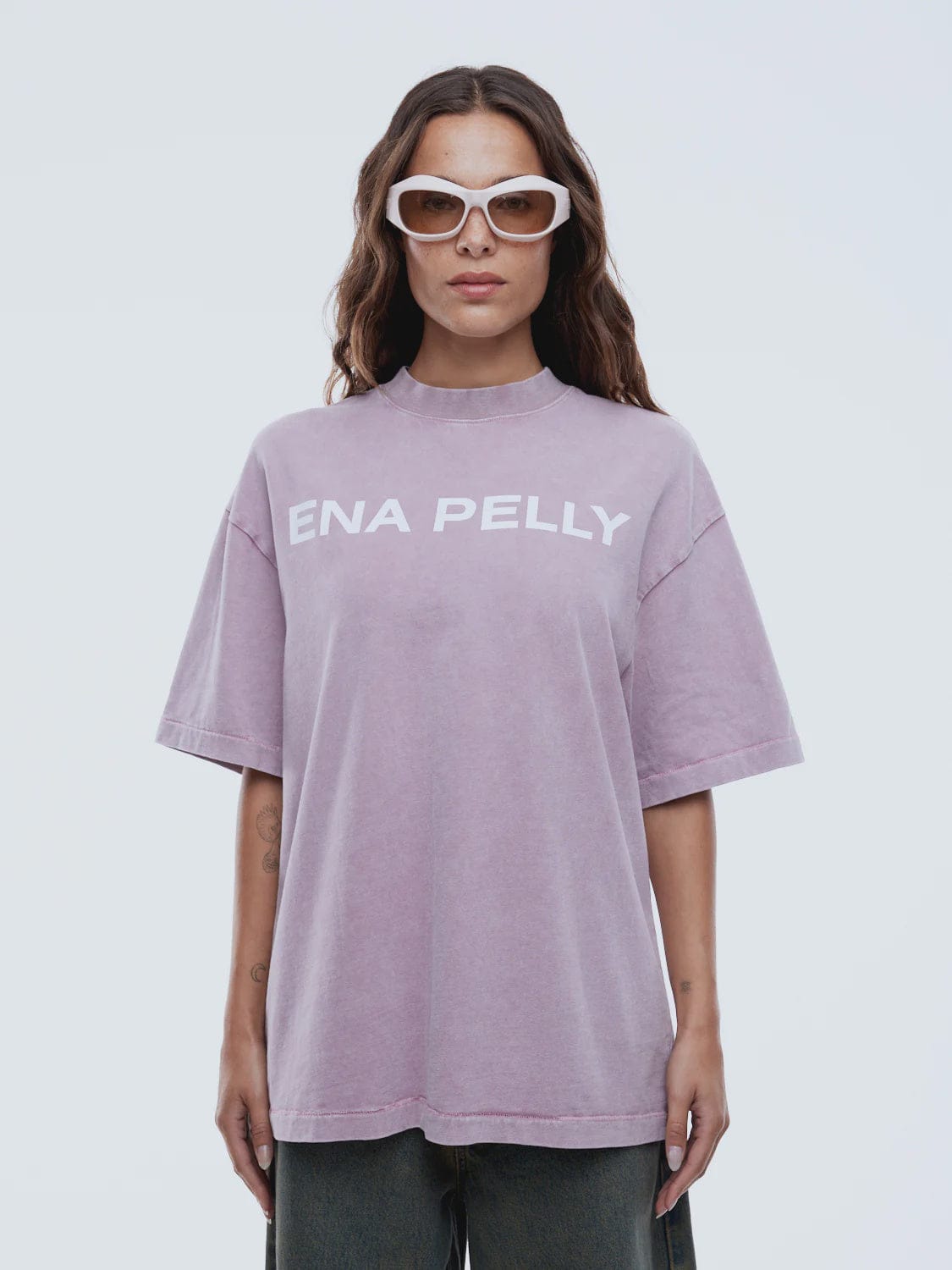 Ena Pelly Tees Chloe Oversized Tee - Vintage Rose