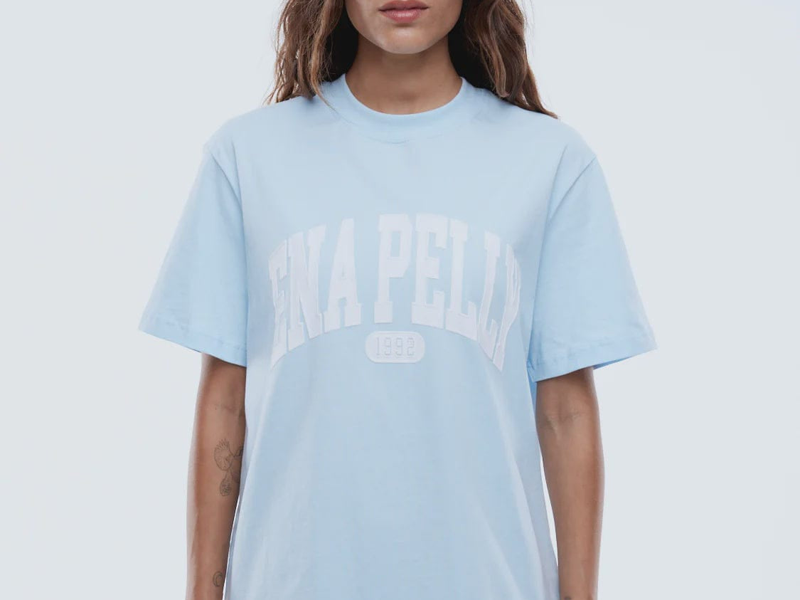Ena Pelly Tees Collegiate Tee - Light Blue