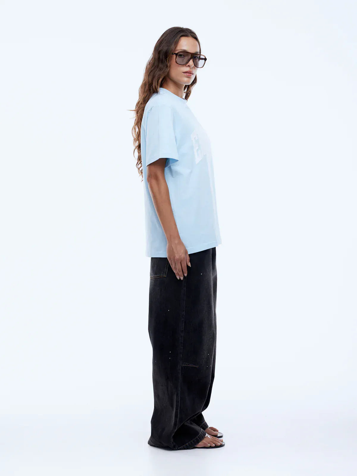 Ena Pelly Tees Collegiate Tee - Light Blue