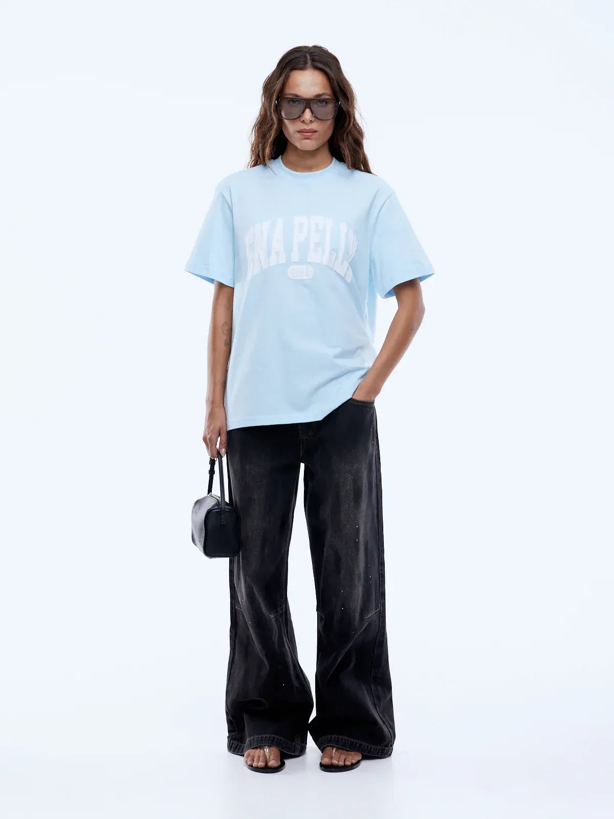 Ena Pelly Tees Collegiate Tee - Light Blue
