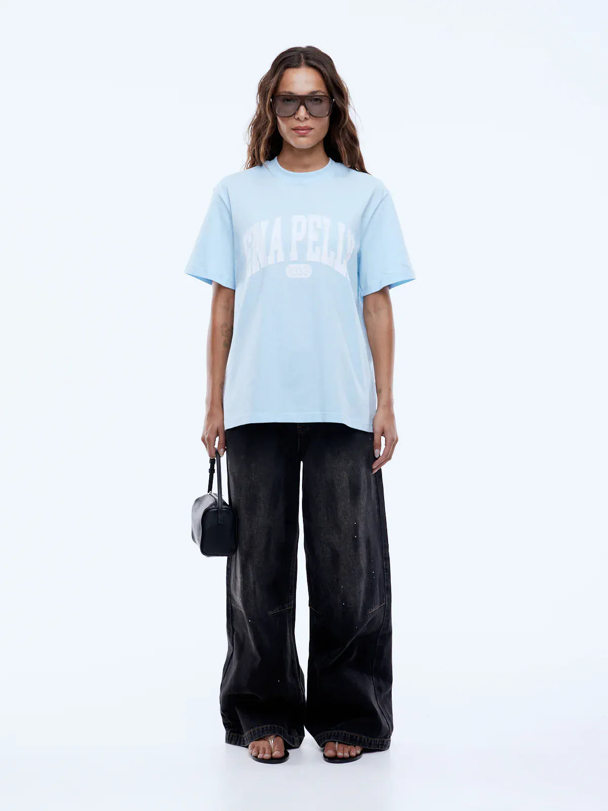 Ena Pelly Tees Collegiate Tee - Light Blue