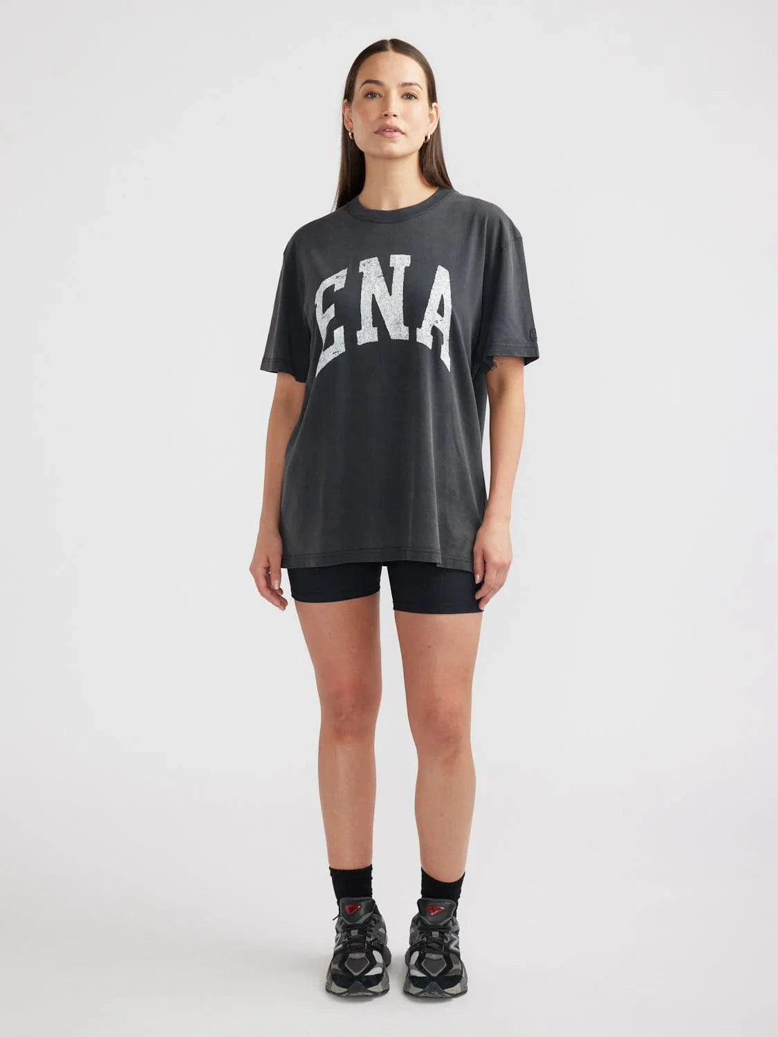 Ena Pelly Tees Ena Pelly | Jessie Overized Tee Collegiate - Vintage Black