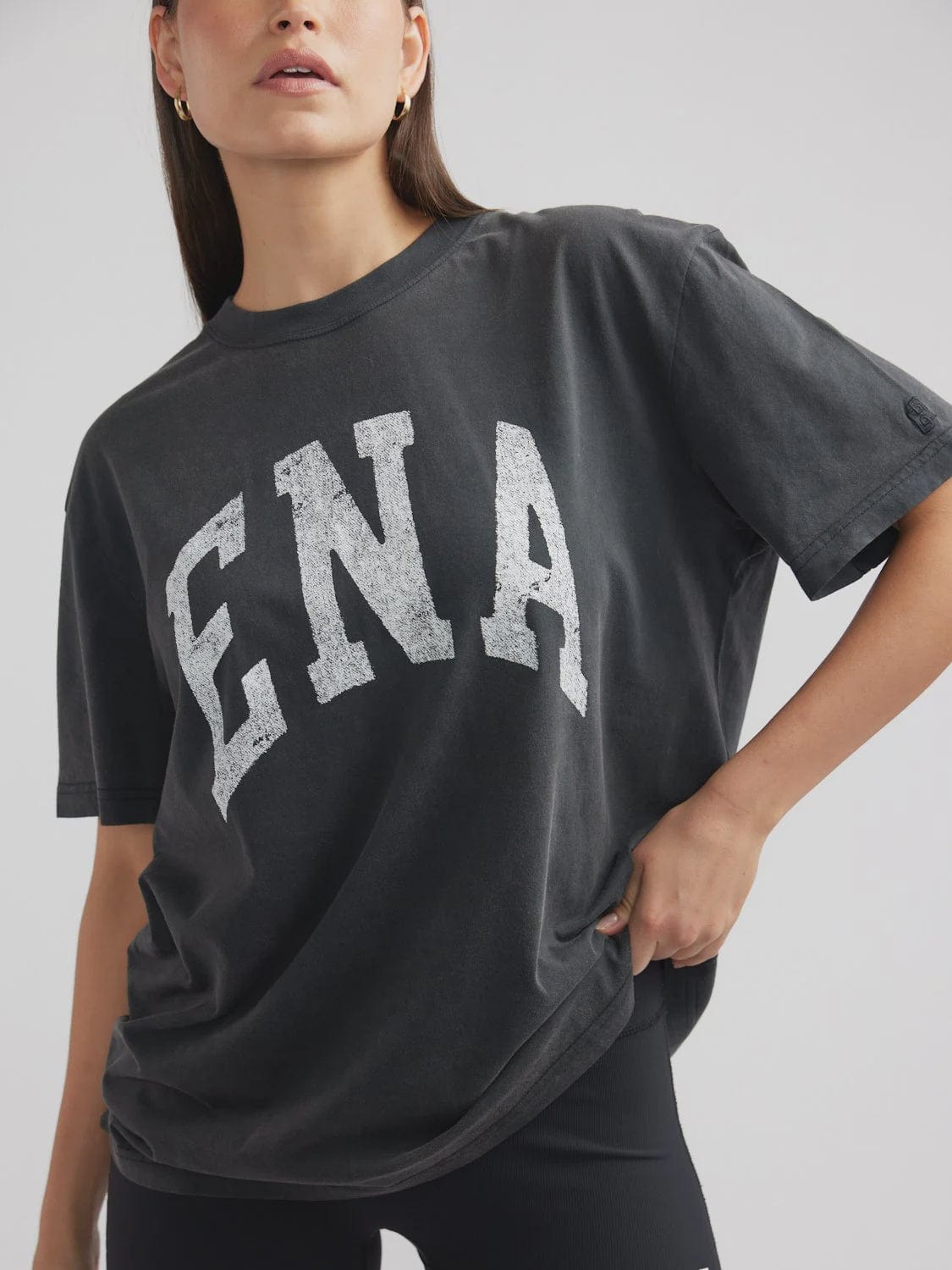 Ena Pelly Tees Ena Pelly | Jessie Overized Tee Collegiate - Vintage Black