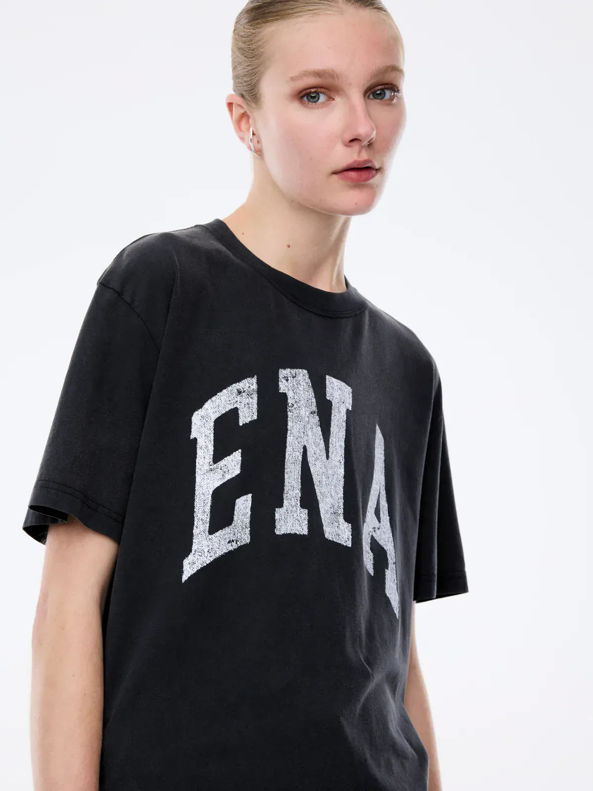 Ena Pelly Tees Ena Pelly | Jessie Overized Tee Collegiate - Vintage Black
