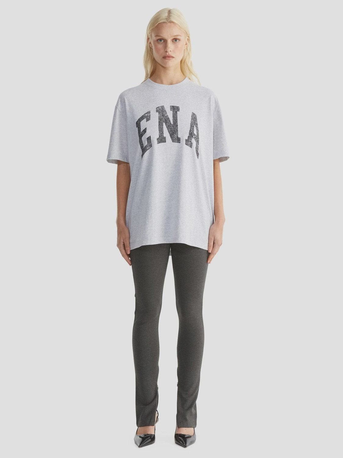 Ena Pelly Tees Ena Pelly | Jessie Oversized Tee College - Mid Grey Marle