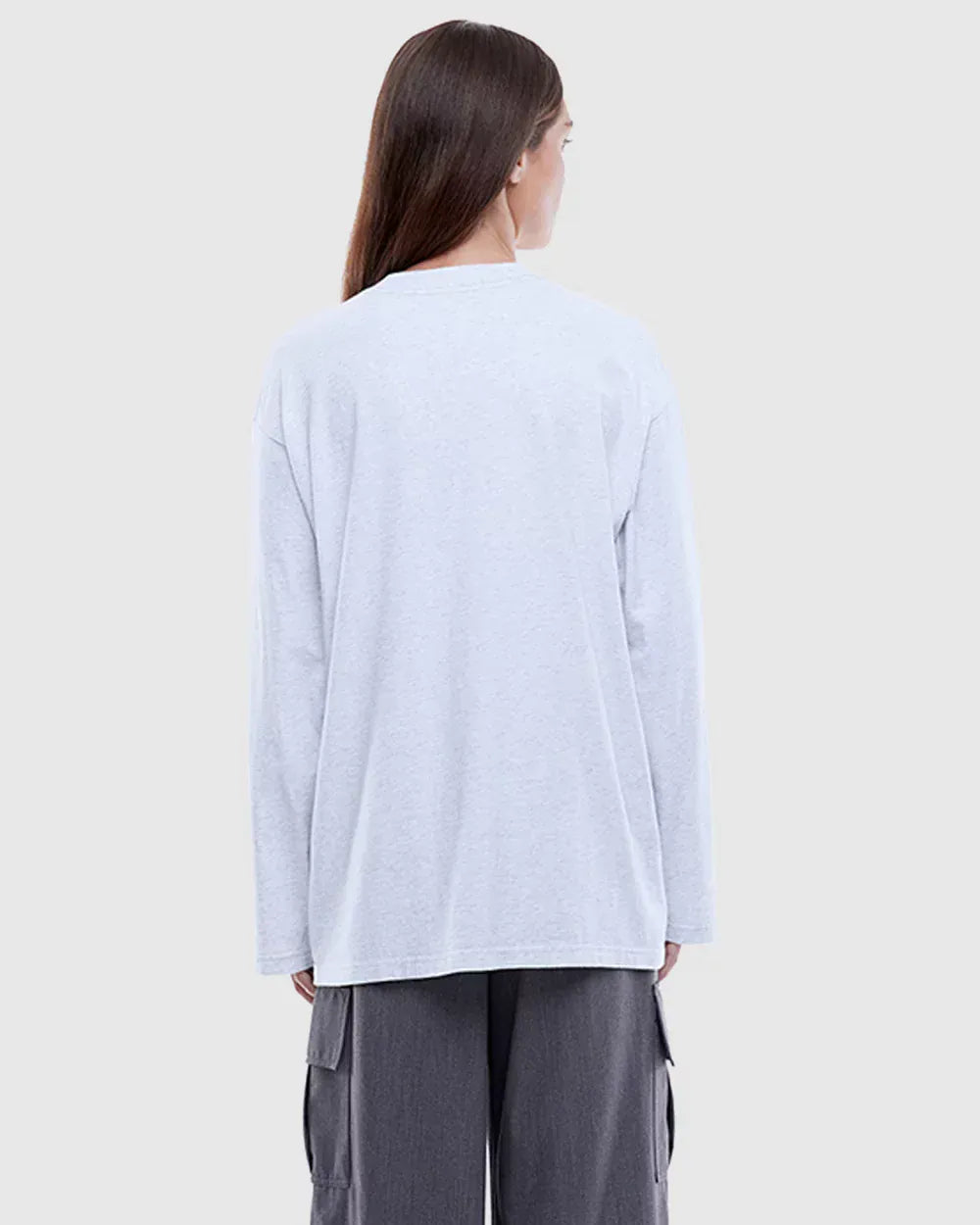 Ena Pelly Tees EP Long Sleeve Tee - White Marle