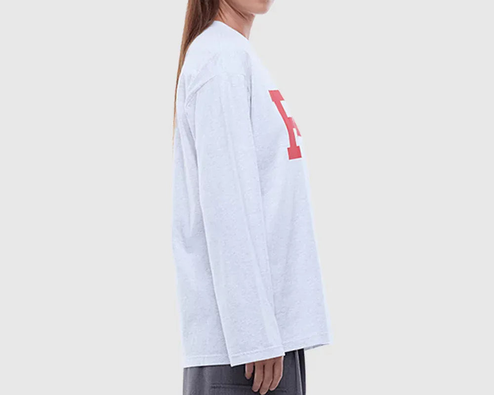 Ena Pelly Tees EP Long Sleeve Tee - White Marle