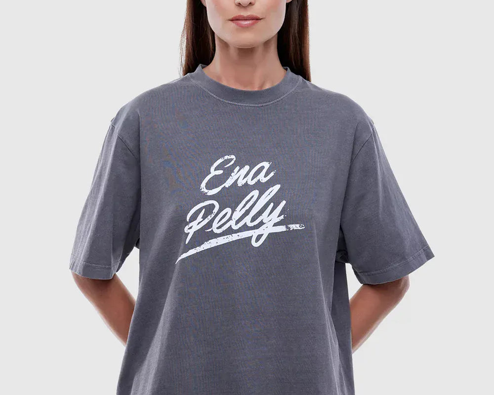 Ena Pelly Tees EP Signature Tee - Washed Grey