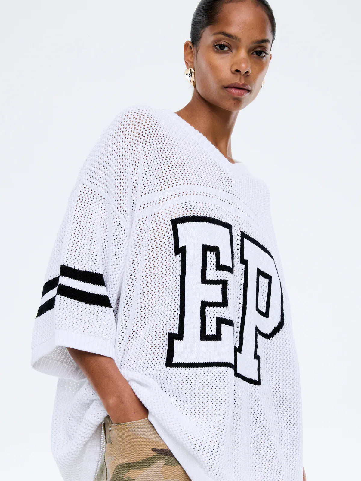 Ena Pelly Tees Harper Crochet Jersey