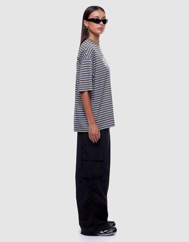 Ena Pelly Tees Maeve Relaxed Tee - Green Stripe