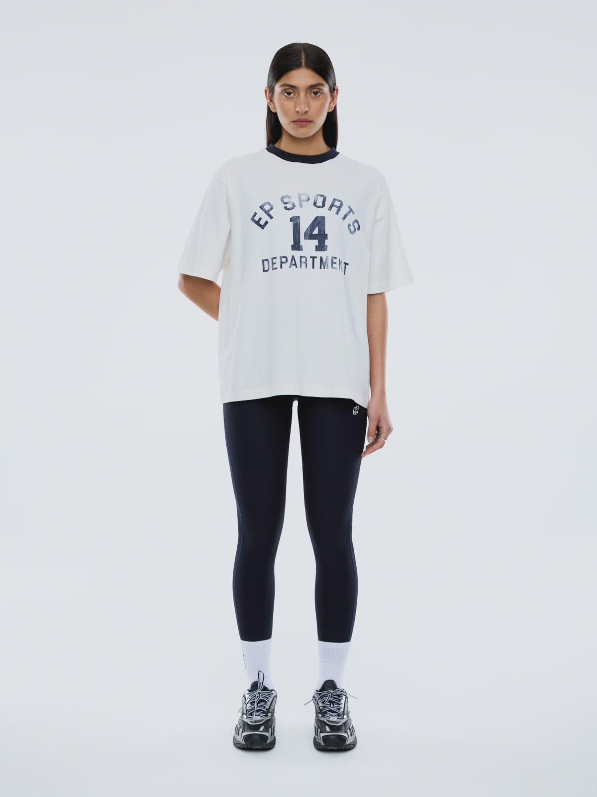 Ena Pelly Tees Mel Ringer Tee - Vintage White