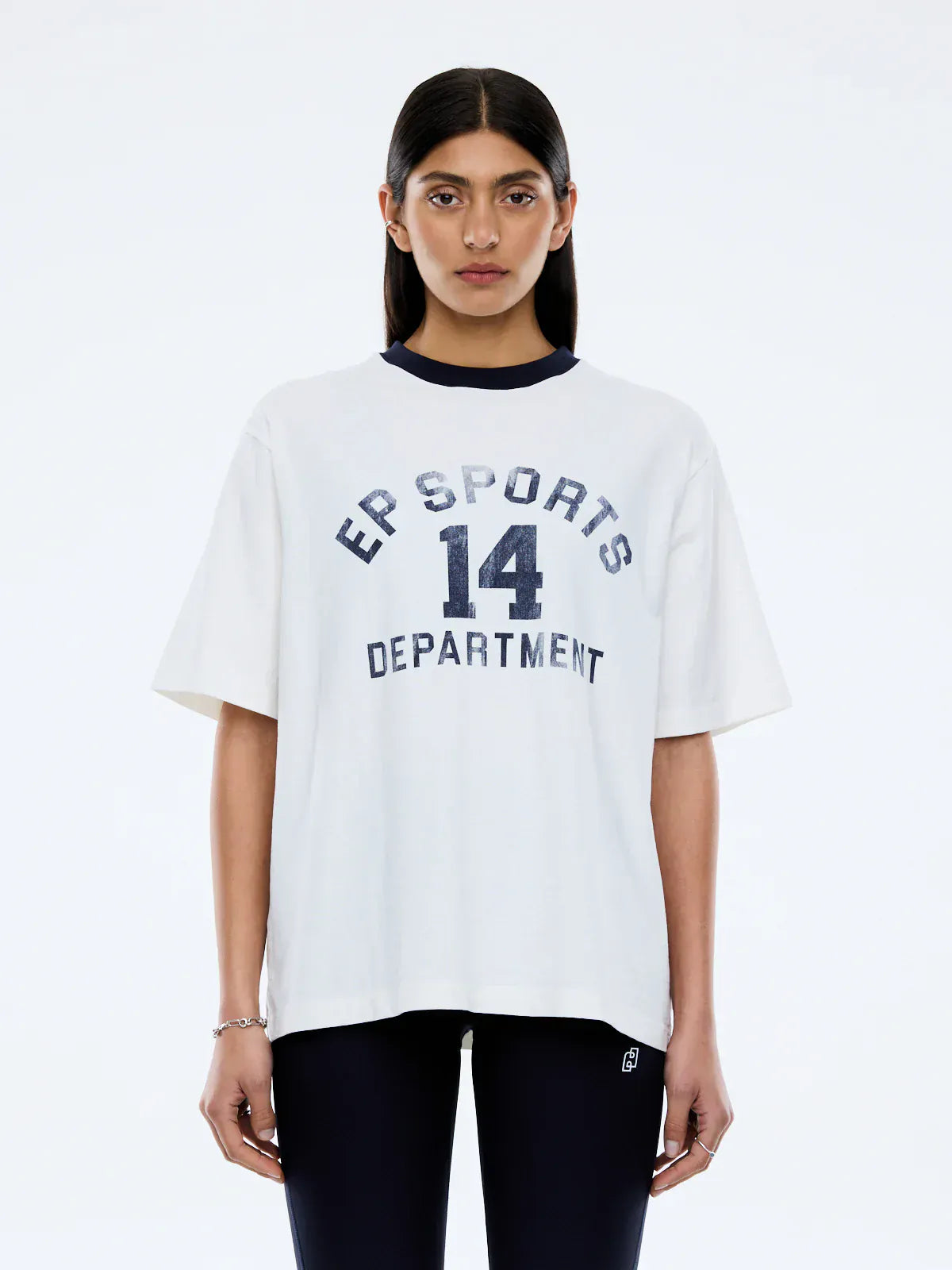 Ena Pelly Tees Mel Ringer Tee - Vintage White